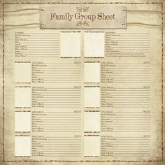 Family Tree Forms, Genealogy Templates, Family History Projects, Genealogy Scrapbooking, Genealogy Organization, Pedigree Chart, Family Tree Research, Ancestry Family Tree, Genealogy Forms