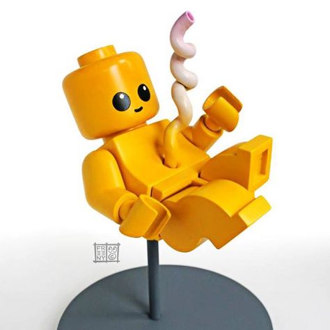 Congratulations It's a minifig by jason freeny x mighty jaxx Jason Freeny, Lego Baby, Art Toys Design, Lego Lovers, Lego Figures, Lego Worlds, Animale Rare, Lego Design, Lego Art