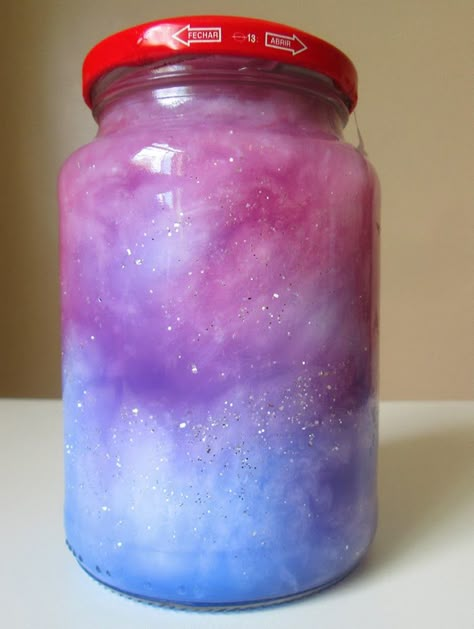 TOP 10 Galactic DIY Nebula Projects | Top Inspired Galaxy Jar, Diy Galaxy, Diy Bottle, Diy Arts And Crafts, Cute Crafts, Cool Diy, Food Coloring, Room Diy, Diy Room Decor