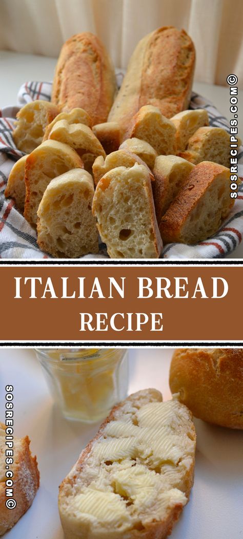 Make this Italian Bread Recipe for a crusty, flavorful loaf with a soft, airy interior. Perfect for sandwiches or as a side with any meal. #ItalianBread #HomemadeBread #BakingRecipes Italian Loaf Bread, Homemade Italian Bread, Italian Loaf, Italian Bread Recipe, Loaf Bread Recipe, Airy Interior, Italian Bread Recipes, Sandwich Loaf, Freshly Baked Bread