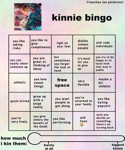 Sayaka Miki Kinnie Bingo, Kin Bingo, Mike Morton, Fun Templates, Kinnie Bingo, Sayaka Miki, Flexible Space, Identity V, Love Is Free