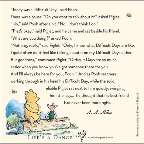 Rough Day Quotes, Eeyore Images, Pooh And Piglet Quotes, Piglet Quotes, Pooh And Piglet, Thinking Of You Quotes, Bear Quote, Pooh Piglet, Winnie The Pooh Quotes