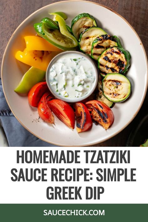 Tzatziki Sauce Recipe Recipes Using Tzatziki Sauce, Tzatziki Sauce Recipe Greek Yogurt, Recipe Greek Yogurt, Easy Tzatziki Sauce, Tzatziki Sauce Recipe Easy, Easy Tzatziki, Cucumber Uses, Cucumber Dip, Greek Dip