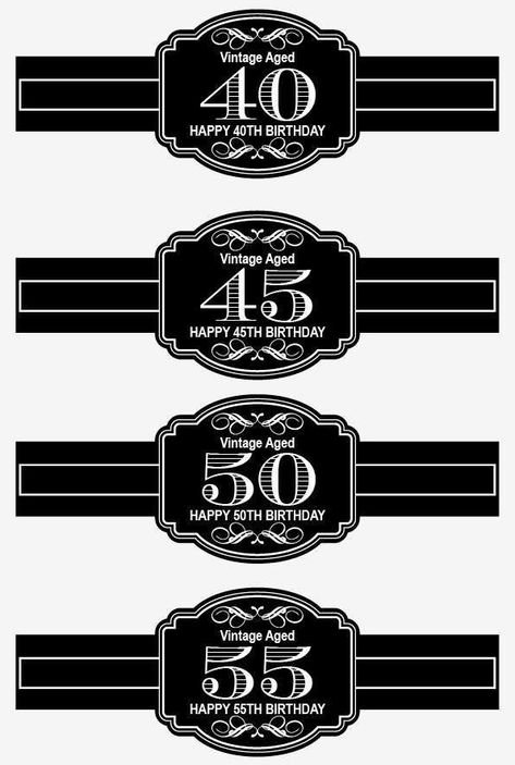 Festa Jack Daniels, Jack Daniels Party, Happy 55th Birthday, Happy 45 Birthday, Gatsby Birthday Party, Happy 35th Birthday, Happy 25th Birthday, Birthday Labels, Happy 40th Birthday