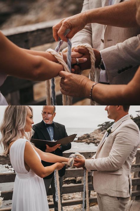 Tying Of The Knot Ceremony, Tie The Knot Rope Wedding, Wedding Tie The Knot Unity Ceremony, Wedding Tying The Knot Unity Ceremony, Wedding Knot Tying Ceremony, Hand Tying Ceremony, Cave Photoshoot, Unity Ceremony Ideas, Wedding Knot