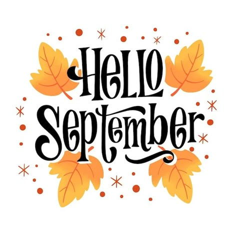 Free vector hand drawn hello september l... | Free Vector #Freepik #freevector #hello-september #september #hello-autumn #fall September Lettering, Fall Season Quotes, Hello September Images, Nursing School Quotes, September Images, Season Of Change, Welcome September, Iphone Wallpaper Preppy, Fall Quotes