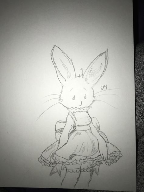 Sunday Dress, Bunny Drawing, Humanoid Sketch, Drawings, Art