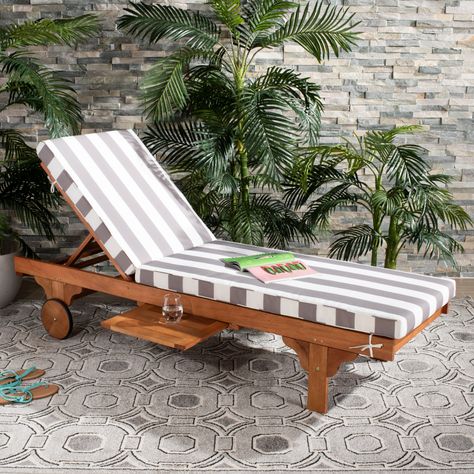 Safavieh Newport Outdoor Modern Chaise Lounge Chair with Cushion - Walmart.com - Walmart.com Modern Chaise Lounge, Outdoor Chaise Lounge Chair, Chaise Lounges, Pool Furniture, Outdoor Chaise, Outdoor Chaise Lounge, Chaise Lounge Chair, Lounge Chair Outdoor, Outdoor Lounge