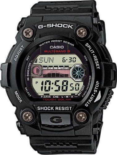 G-Shock Men's Quartz Watch with Grey Dial Digital Display and Black Resin Strap GW-7900-1ER: G-Shock: Amazon.co.uk: Watches Solar Radio, G Shock Black, Casio G Shock Watches, Casio Vintage, Watches Collection, G Shock Watches, Casio G Shock, Gshock Watch, G Shock