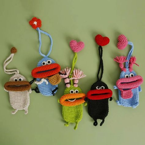 Funny Keychains Unique Knitted Sausage Mouth Design Key Holder Useful Keyrings With Storage Bag Cute Doll Keychains Wholesale| | - AliExpress Monster Key Holder Crochet, Key Holder Crochet Free Pattern, Crochet Key Cover Pattern, Crochet Key Holder Pattern Free, Crochet Key Cover Free Pattern, Crochet Key Ring, Crochet Key Case, Crochet Key Rings, Key Holder Crochet