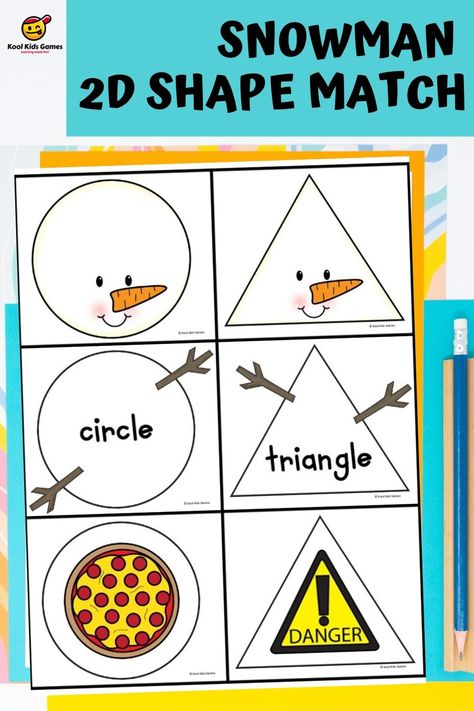 Add these Snowman Shape Puzzles to your lesson plan on shapes for preschoolers today! In this preschool shape activity, your students will match the snowman shapes to real life 2D shapes. Upgrade your preschool winter theme toolbox now! #preschoolshapeactivity #lessonplanonshapesforpreschoolers #preschoolwintertheme #reallife2Dshapes #snowmanshape Preschool Winter Theme, Shapes For Preschoolers, Snowman Real, Snowman Shapes, Shapes Puzzles, Sneezy The Snowman, Winter Math Centers, Winter Theme Preschool, Shape Activities Preschool