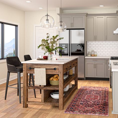 Step into your culinary realm’s beating heart with our Visalia Modern Rustic 4 Drawer White Marble Top Kitchen Island. It is not just a kitchen island, it is where design meets deliciousness, and the magic of solid wood craftsmanship adds its flavorful touch. Cook up a storm in style, where every dish becomes a canvas for your culinary artistry. Welcome to a kitchen where the blend of design and craftsmanship creates a symphony of taste and aesthetics. Molded from the finest solid wood, this mar Kitchen Island Ideas With Cabinets, Wood Kitchen Islands, Marble Top Kitchen, Kitchen Islands With Seating, Islands With Seating, Wooden Kitchen Island, Marble Top Kitchen Island, Kitchen Island Furniture, Dapur Rustic