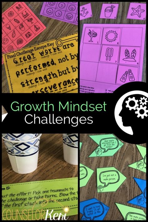 Perseverance Activity for Classroom Guidance Lessons or Small Group Counseling Activities Fallacy Detective, Mindfulness Room, Growth Mindset Game, Perseverance Activities, Activity For School, Growth Mindset Activity, Growth Mindset Lessons, Code Words, Group Counseling Activities