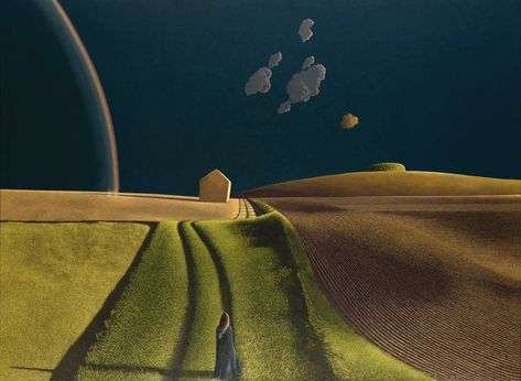 David Inshaw, Tate Gallery, Digital Museum, Art Brut, Alphonse Mucha, British Art, British Artist, Landscape Art, No. 2