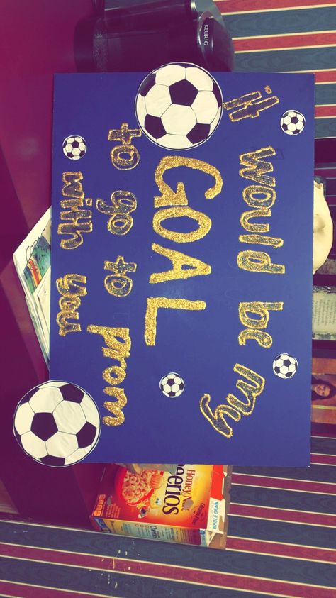 Promposal Ideas For Girlfriend Soccer, Prom Posals Ideas Soccer, Sadie Hawkins Proposals Soccer, Soccer Related Hoco Proposals, Soccer Winter Formal Proposal, Soccer Proposal Ideas, Soccer Themed Prom Proposals, Soccer Goalie Promposal, Soccer Sadies Proposal