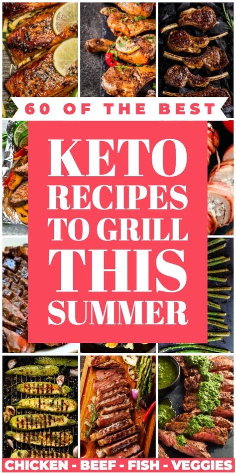 Grilling Recipes Easy, Keto Bbq, Cena Keto, Recipes For Summer, Grilled Dinner, Keto Foods, Summer Grilling, Keto Recipes Dinner, Low Carb Dinner Recipes