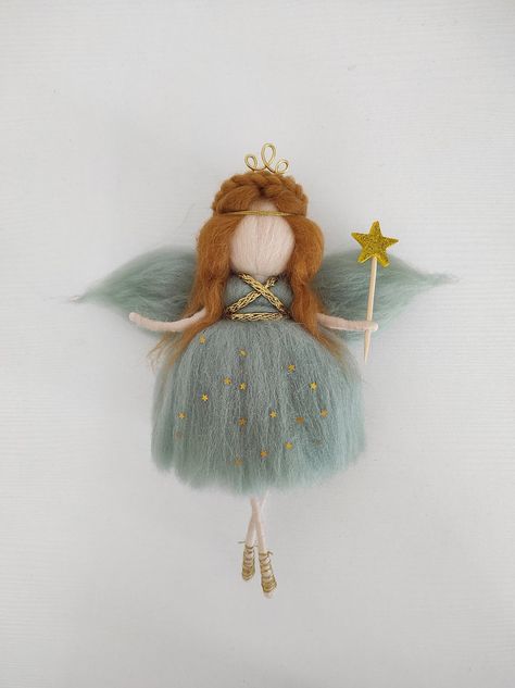 Needle Felt Fairy Curtain Decor Waldorf Inspired Nursery Decor Wool Figures - Etsy UK Needle Felting Diy Tutorials, Felted Fairy, Felting Diy, Needle Felting Diy, Felt Fairy, Fairy Crafts, Waldorf Inspired, Needle Felt, Diy Tutorials