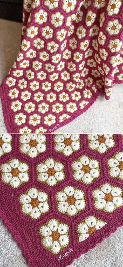 Hexagon crochet pattern