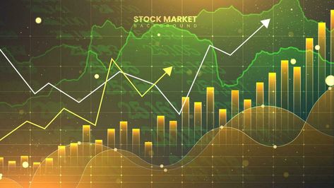 Successful stock market statistical information and trends with up arrows. Futuristic financial trading chart. Economic information growth background Stock Market Background, Growth Background, Market Background, Up Arrow, Economic Growth, Trading Charts, Economics, Stock Market, Vector Art