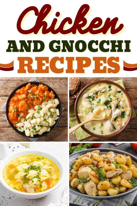 Chicken And Dumplings Gnocchi, Chicken Dumpling Gnocchi, Gnocchi Chicken Recipes, Chicken Thigh And Gnocchi Recipes, Chicken And Gnocchi Recipes, Chicken Gnocchi Recipes, Chicken Gnocchi Bake, Creamy Chicken Gnocchi Soup All Recipes, Gnocci Meals Gnocchi Recipes Chicken