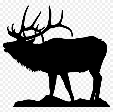 Elk Images, Buck Silhouette, Elk Pictures, Elk Silhouette, Deer Head Silhouette, Elk Head, Moose Silhouette, Bigfoot Art, Reindeer Silhouette