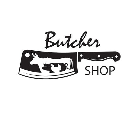 Butcher Tattoo Ideas, Butchery Logo Design, Carnicerias Ideas Logos, Butcher Logo Design, Meat Logo Design, Butchery Logo, Butcher Shop Logo, Butcher Design, Butcher Logo