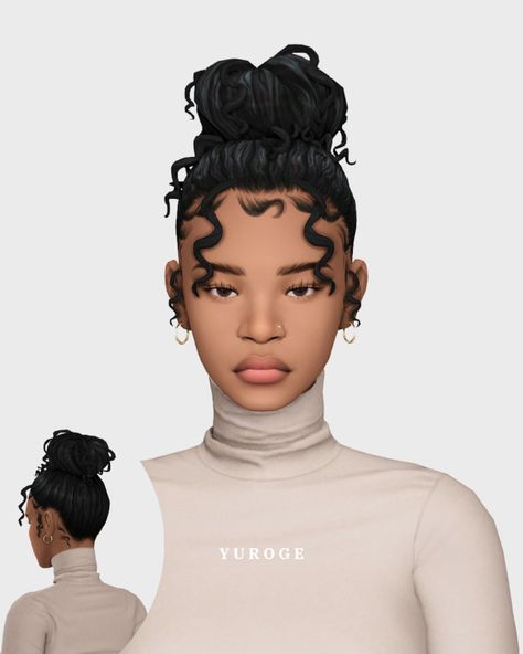 yuroge Sims 4 African American Cc, Sims 4 Cc Maxis Match Hair Messy Bun, Sims 4 Hair Bun Cc, Sims 4 Cc Bun Hair, Bun Sims 4 Cc, Sims 4 Cc Bun, Sims 4 Bun Hair, Sims 4 Cc Updo Hair, Sims 4 Bun