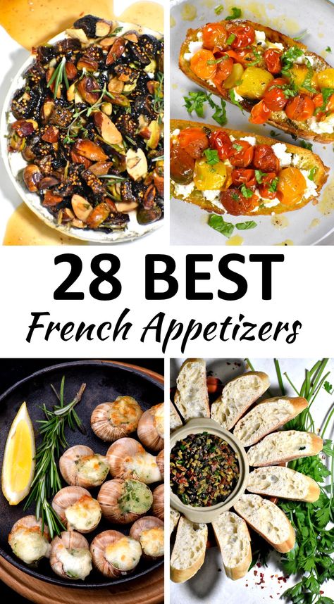 French Catering Ideas, Simple French Appetizers, French Spring Recipes, Fancy French Food, Easy French Snacks, French Appiterzers, Victorian Appetizers, French Bistro Recipes, Easy French Appetizers Simple