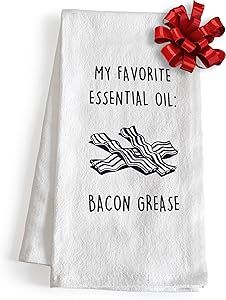 My Favorite Essential Oil: Bacon Grease Towel 18x24 Inch Funny Kitchen Towel Saying, Kitchen Funny Dish Towel, Funny Saying Kitchen Towel, Funny Dish Towel Saying, Funny Tea Towel, Funny Hand Towel Wine Theme Kitchen, Tea Towels Diy, Funny Tea Towels, Wine Kitchen, Dog Kitchen, Flour Sack Dish Towels, Towel Workout, Funny Kitchen, Bacon Grease