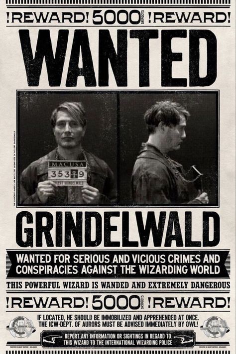 Harry Potter Newspaper, Fantastic Beasts Hogwarts, Beast Film, Imprimibles Harry Potter, Dark Wizard, Harry Potter Poster, Gellert Grindelwald, Fantastic Beast, Festa Harry Potter