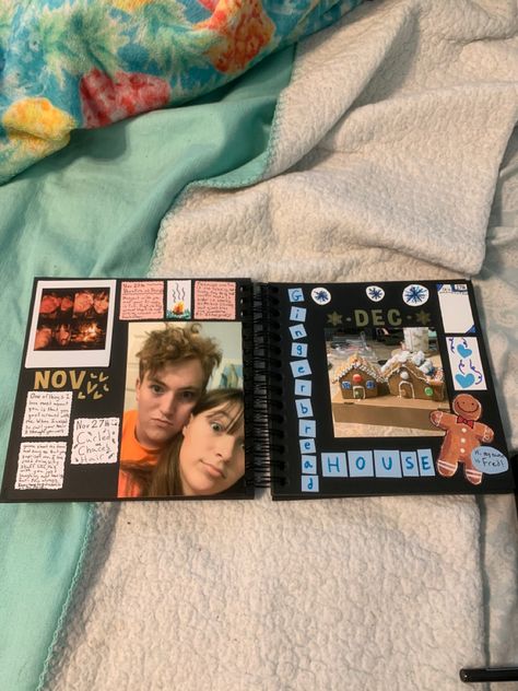 Collage Book For Boyfriend, Creative Photo Albums Diy, Scrapbook With Polaroids, Album For Boyfriend Gift, Cute Thoughtful Gifts For Boyfriend, Photo Album For Boyfriend, Couple Album Ideas, Photo Album Ideas For Boyfriend, Handmade Scrapbook Ideas For Couples