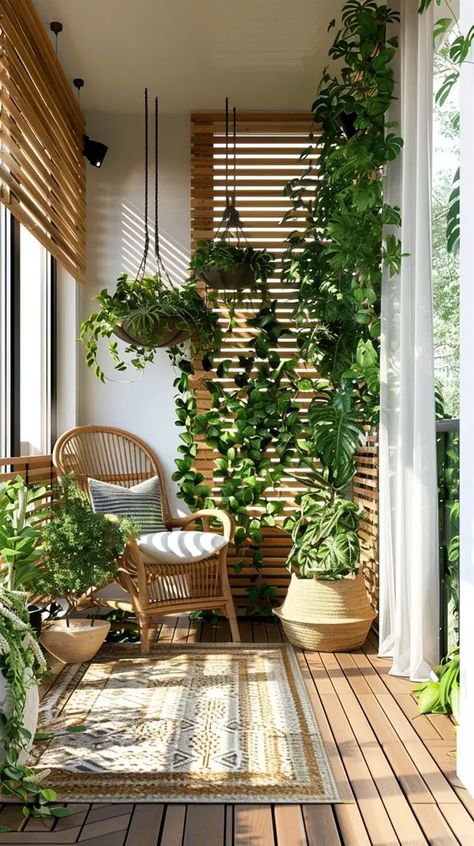 Japandi Outdoor, Balcony Extension, Cosy Balcony, Narrow Balcony, Tiny Balcony, Balcony Design Ideas, Small Terrace, Small Balcony Design, Balcony Plants