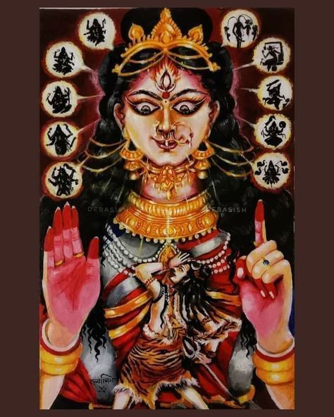 Shiv Linga, Das Mahavidya, Chammak Challo, Adi Shakti, Devi Images Hd, God Photos, Contemporary Folk Art, Maa Kali, Brahma Kumaris