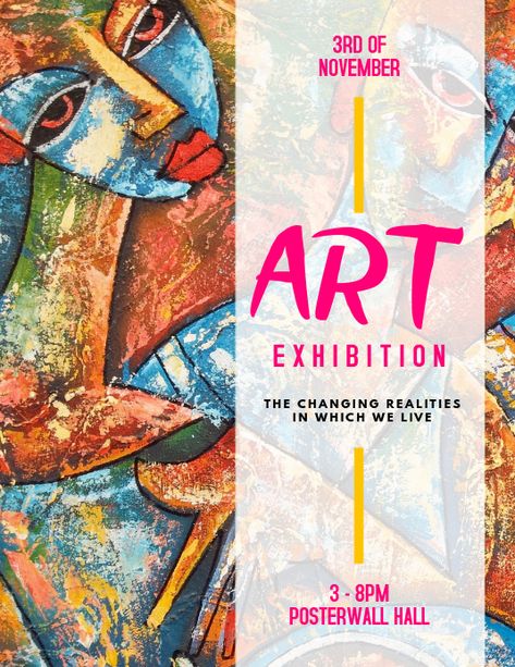 1,230+ Art Exhibit Customizable Design Templates | PosterMyWall Exhibition Brochure Design, Art Gallery Invitation, Exhibition Invitation Design, Museum Flyer, Art Exhibition Flyer, Art Exhibition Poster Design, Art Exhibition Invitation, Exhibition Flyer, Exhibition Layout