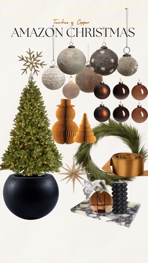 Christmas tree
Christmas decor 
Christmas
Amazon finds
Affordable Christmas decor 
Neutral Christmas decor Black And Bronze Christmas Decor, Cooper Christmas Tree Decorations, Copper And Silver Christmas Tree, Black Brown And Gold Christmas Tree, Black Tan Green Christmas Tree, Amazon Christmas Tree Decor, Bronze And Copper Christmas Decor, Earth Tones Christmas Decor, Copper Ornaments Christmas Tree