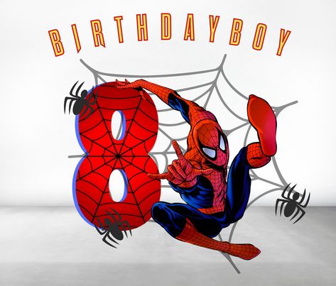 Happy 8th Birthday Boy, Birthday Svg Free, 8th Birthday Boy, Happy Birthday Spiderman, 7th Birthday Boys, Birthday Spiderman, 6th Birthday Boys, 4th Birthday Boys, Happy 8th Birthday