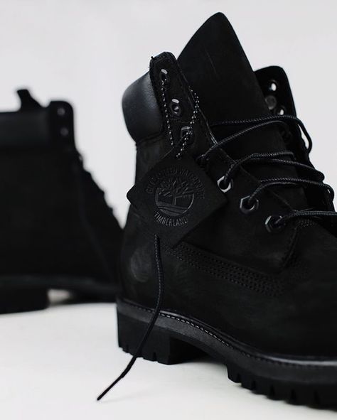 Timberland 6-inch Premium Boot “Black Suede” Black Timbs, Timberland Boots Style, Black Suite, Timberland Boots Black, Jordan 4 Black, Black Outfit Men, Timberland Boots Mens, Timberland 6 Inch, Leather Work Boots