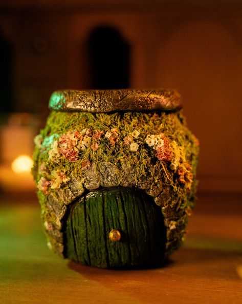 Fairy house jar pics 🧚🍃✨ #fairy #cottagecore #jar #diy #moss #clay #diarama Fairy House Jar, Diy Moss, Clay Jar, Fairy Jars, Fairy Cottagecore, Jar Diy, Fairy House, Cottage Core, Tree House