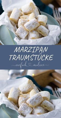 Diese Marzipan Traumstücke machen süchtig - zartschmelzend & so lecker. Sehen aus wie Traumstücke, sind Traumstücke, schmecken aber nach Marzipan. Super lecker und noch genialer genialer als die klassischen Traumstücke. Dessert Aux Fruits, Easy Cookie Recipes, World Recipes, Cookies Recipes Christmas, Food Cakes, Easy Cookies, Marzipan, Christmas Baking, Clean Eating Snacks