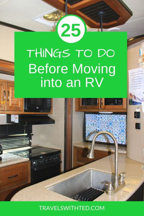 Full time RV life is a growing trend in America with over 1 million Americans living in motorhomes and travel trailers. After more than four years living in an RV full time, I can vouch that the lifestyle has enormous benefits. However, moving into an RV requires serious preparation. Here I detail 25 steps to take to make your dreams of RV living a reality. We cover buying an RV, downsizing for RV living, RV travel planning, remote jobs and more!!   RV Life | RV Living | Full Time RV Living In A Motorhome Full Time, Living Full Time In An Rv, Full Time Rv Living With Cats, Living In A Camper Full Time With Kids, Living In A Camper Full Time Hacks, Rv Living Full Time Hacks, Travel Trailer Living Full Time, Small Rv Living Full Time, 5th Wheel Living Full Time