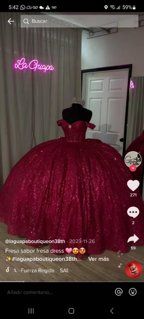 Dark Pink Quinceanera Theme, Fuschia Quinceanera Dresses, Bright Pink Quinceanera Dresses, Quinceanera Dresses Hot Pink, Hot Pink Quinceanera Theme, Magenta Quinceanera Dresses, Chambelan Outfits, Red Quince Dress, Dream Quinceanera