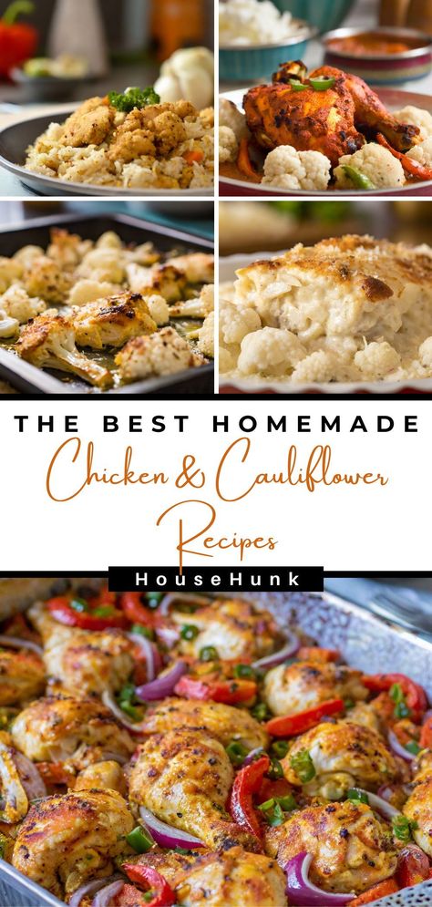 Craving comfort food with a healthy twist? Dive into these 10 easy & flavorful chicken & cauliflower recipes! Spice-infused sheet pan dinners, creamy casseroles, Italian feasts, veggie-packed rotisserie wonders, tandoori-spiced delights & more! Ditch the takeout & whip up restaurant-worthy dishes in minutes. Get the recipes to fuel your cauliflower love & cozy nights! Ground Chicken Cauliflower Recipes, Chicken And Cauliflower Recipes Healthy, Cauliflower And Chicken Recipes, Chicken Cauliflower Recipes, Chicken And Cauliflower Recipes, Tandoori Marinade, Cauliflower Rice Casserole, Chicken And Cauliflower, Cauliflower Chicken