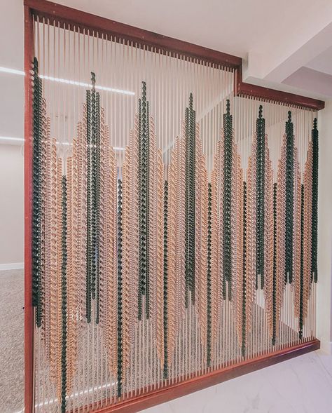 Wall Separator, Creative Room Dividers, Macrame Room Divider, Room Divider Ideas, Divider Ideas, Creative Room, Diy Room Divider, Divider Wall, Diy Room