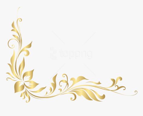 Gold Border Png Transparent, Golden Flower Frame, Golden Border Design, Golden Floral Background, Golden Border Png, Gold Border Png, Border Design Png, Gold Border Design, Flower Border Png