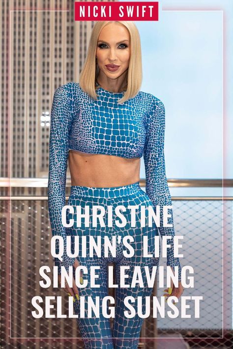 There was hardly a catfight on Netflix's "Selling Sunset" that didn't involve the series' token villain, Christine Quinn. #sellingsunset #celebrities #realitytv Christine Quinn, Selling Sunset, The Press, Reality Tv, Swift, Entertainment, Couture, Celebrities