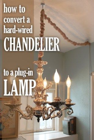 how to convert a chandelier into a plug in lamp Plug In Lamp, Plug In Chandelier, How To Make A Chandelier, Chandelier Makeover, Swag Chandelier, Swag Curtains, Swag Lamp, Swag Light, Diy Chandelier