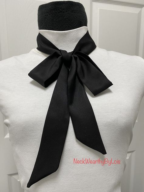 Neckties For Women, Suit And Tie Aesthetic, Womens Neck Tie, Women Neck Tie, Scarf Choker, Polished Fashion, Ponytail Headband, Choir Uniforms, Womens Ties