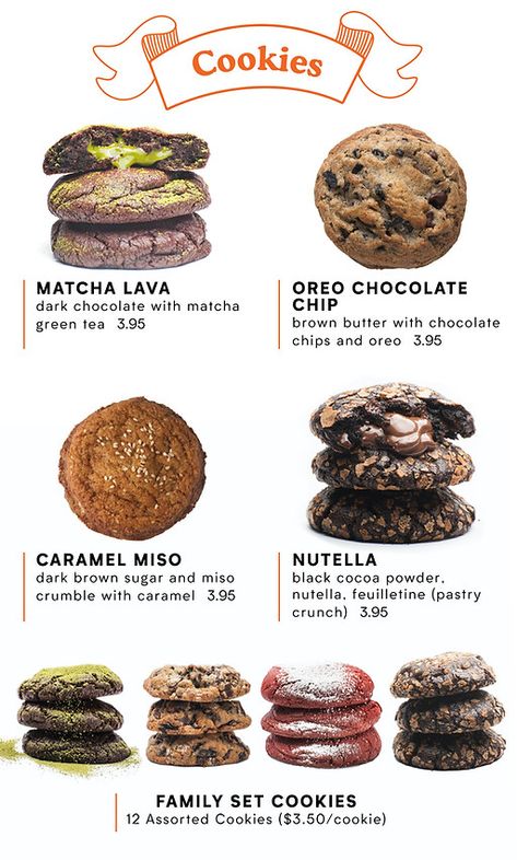 Cookie Menu Design, American Cookies Recipe, Bake Sale Desserts, Homemade Recipe Books, Resep Diet Sehat, Kutek Disney, Cookie Bakery, Cookie Business, Resep Diet