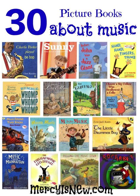 30 Picture Books About Music Books About Music, Homeschool Music, Music Lessons For Kids, Preschool Music, Music Appreciation, Elementary Music Classroom, Summer Reading Program, Creative Curriculum, Childrens Music