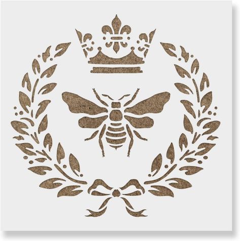 Trellis Wall Stencil, Crown Stencil, Bee Stencil, Bee Images, Stencil Decor, Laser Cut Stencils, Stencil Painting On Walls, Diy Projektit, Painting Templates